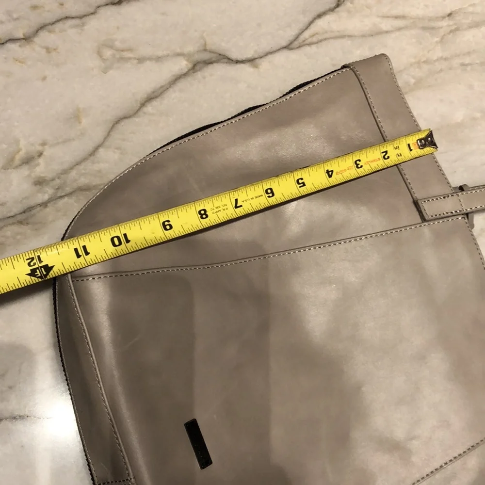 Joe’s Jeans NEW genuine leather tote bag, expandable, zip top